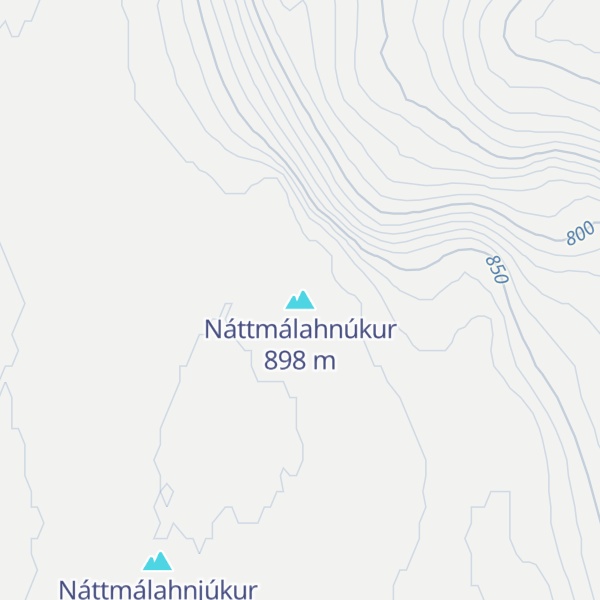 Map of Náttmálahnúkur
