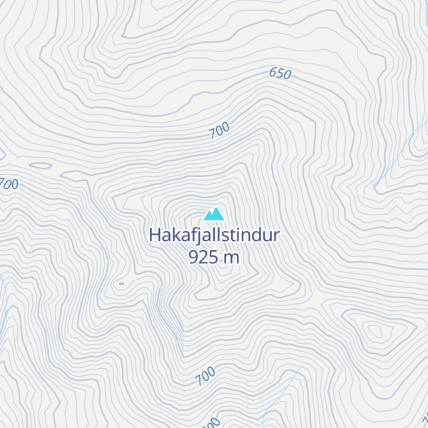 Map of Hakafjallstindur