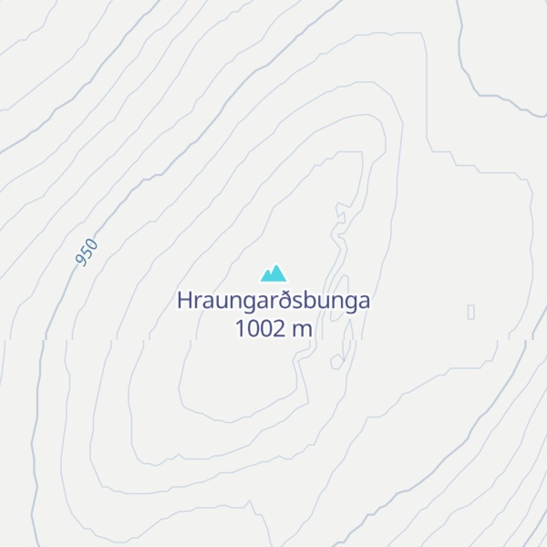 Map of Hraungarðsbunga