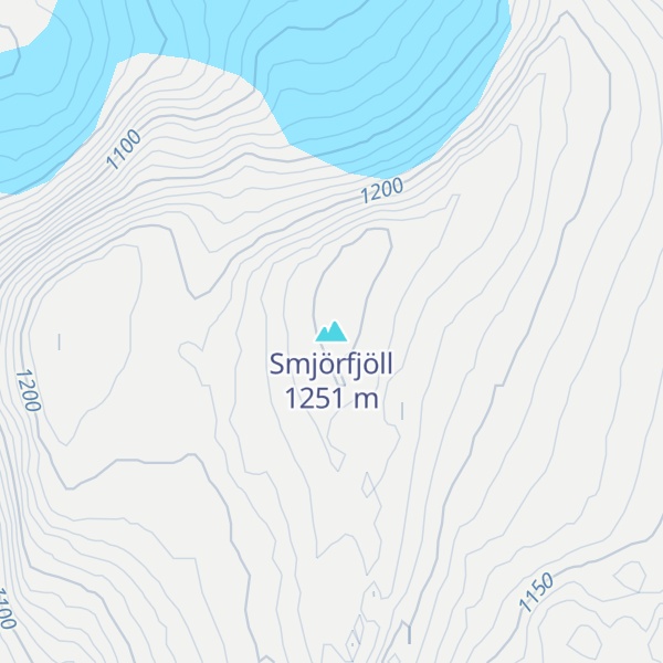 Map of Smjörfjöll