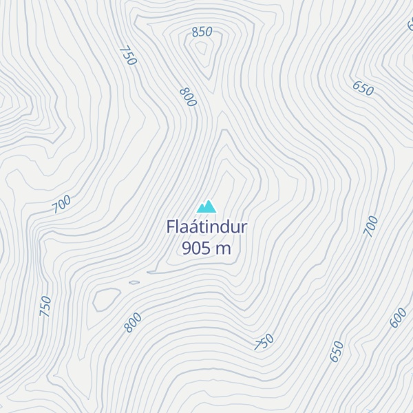 Map of Flaátindur