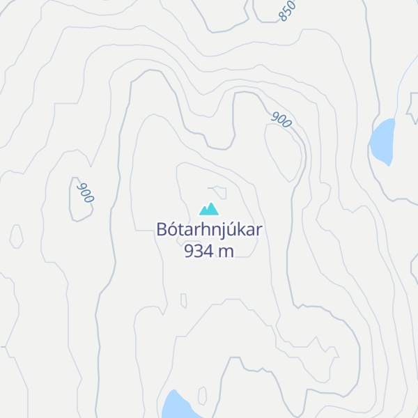 Map of Bótarhnjúkar