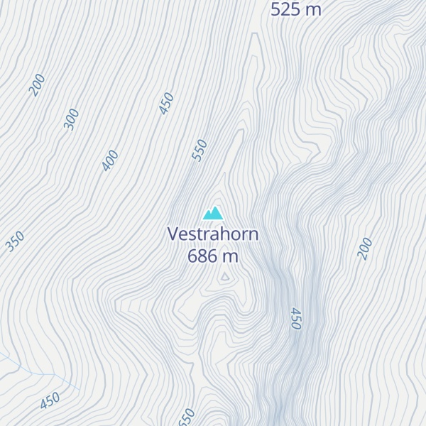 Map of Vestrahorn