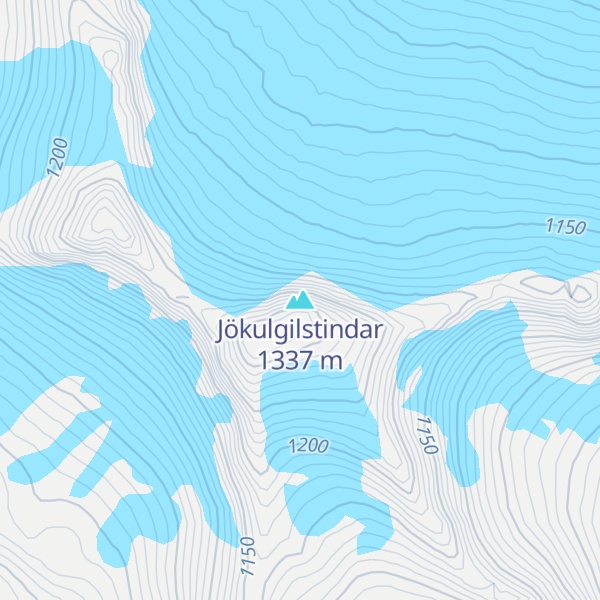 Map of Jökulgilstindar