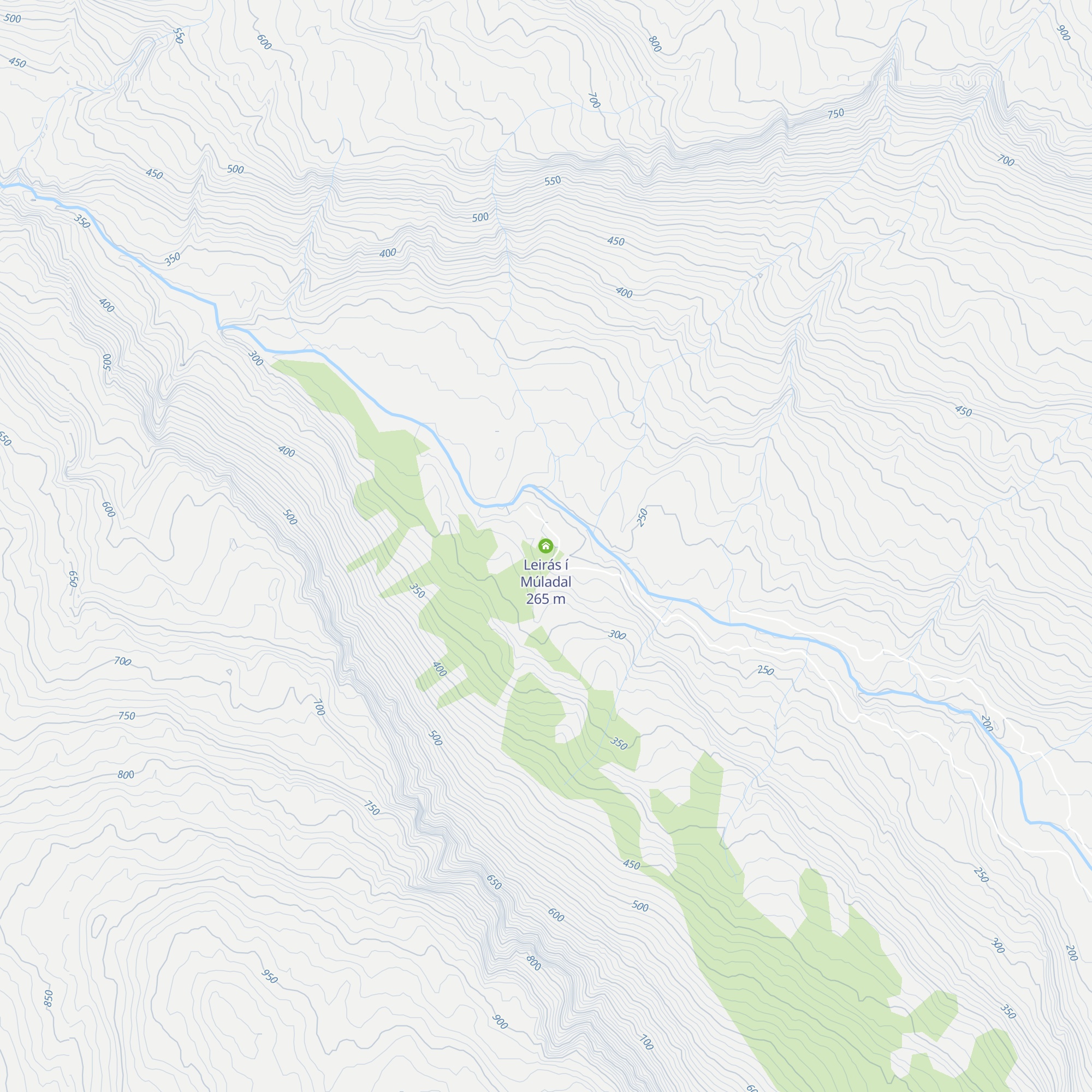 Leirás í Múladal map