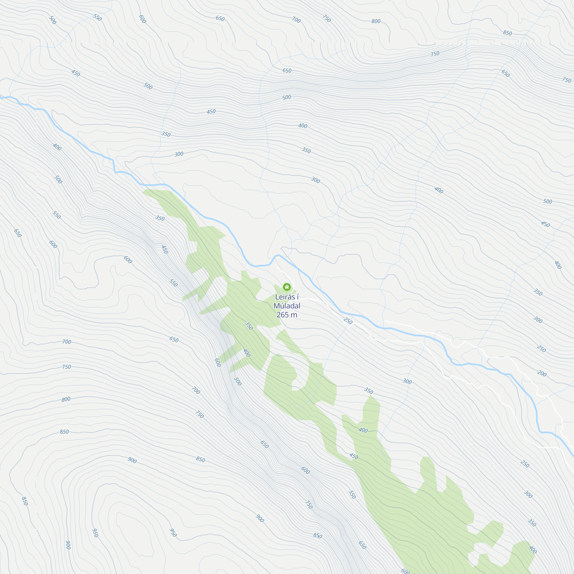 Leirás í Múladal map