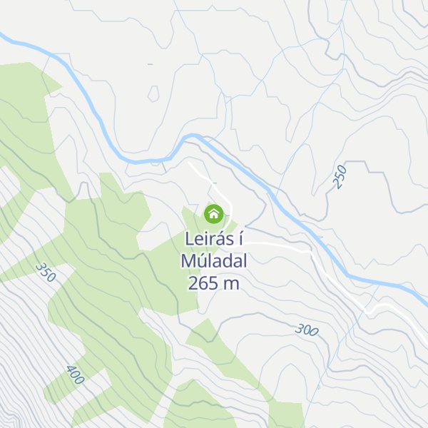Map of Leirás í Múladal