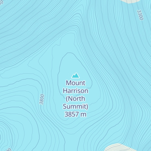 Map of Mount Harrison (North Summit)