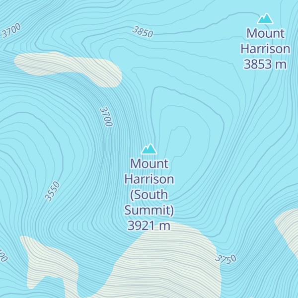 Map of Mount Harrison (South Summit)