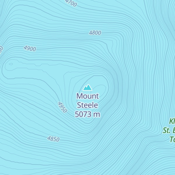 Map of Mount Steele