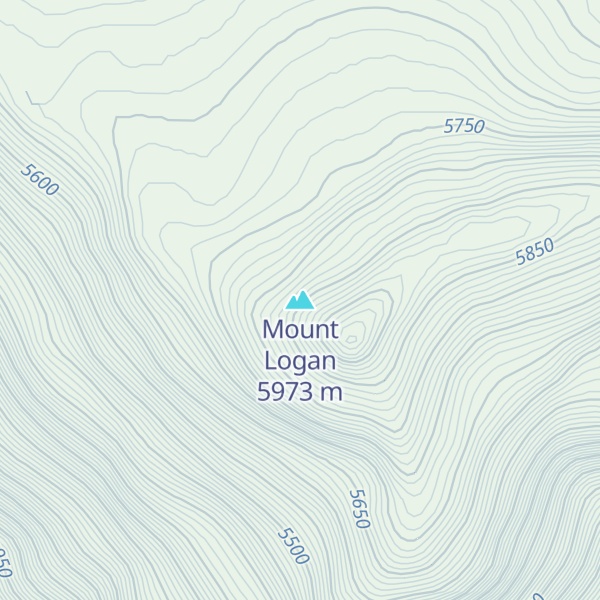Map of Mount Logan