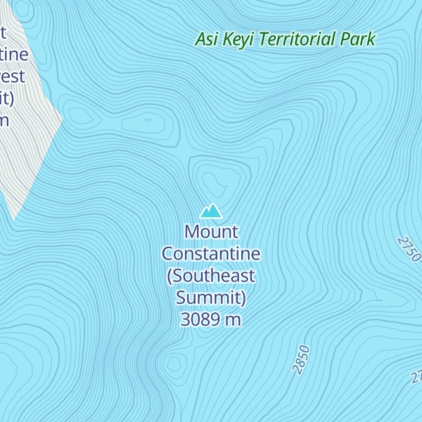 Map of Mount Constantine (Southeast Summit)