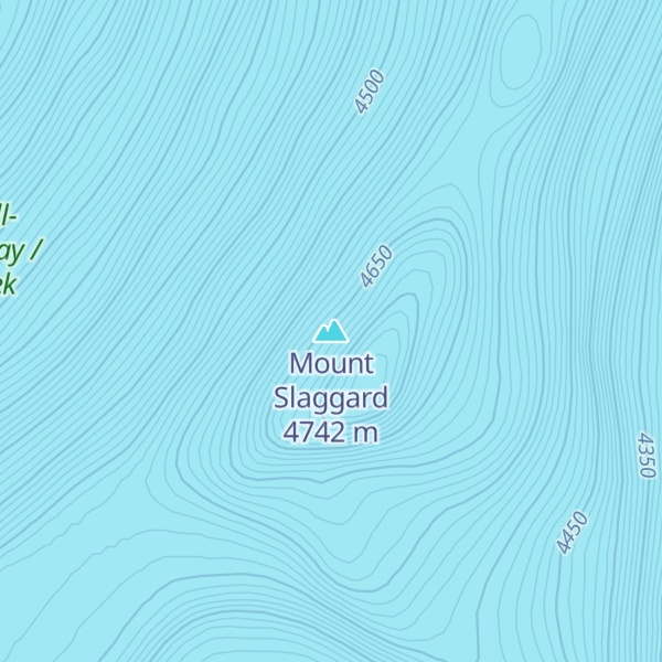 Map of Mount Slaggard