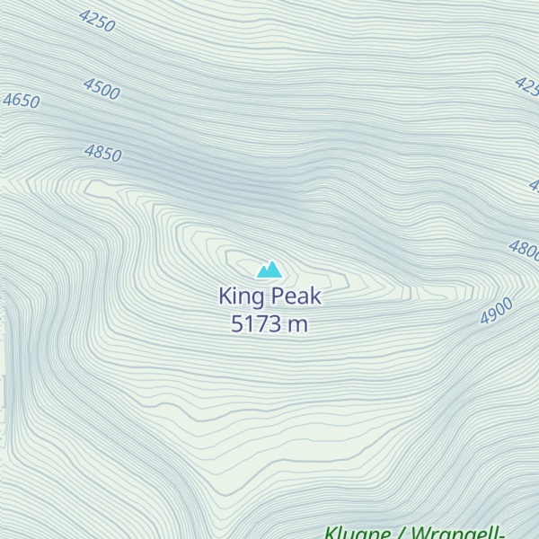 Map of King Peak