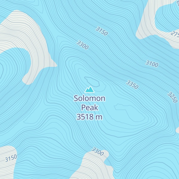 Map of Solomon Peak