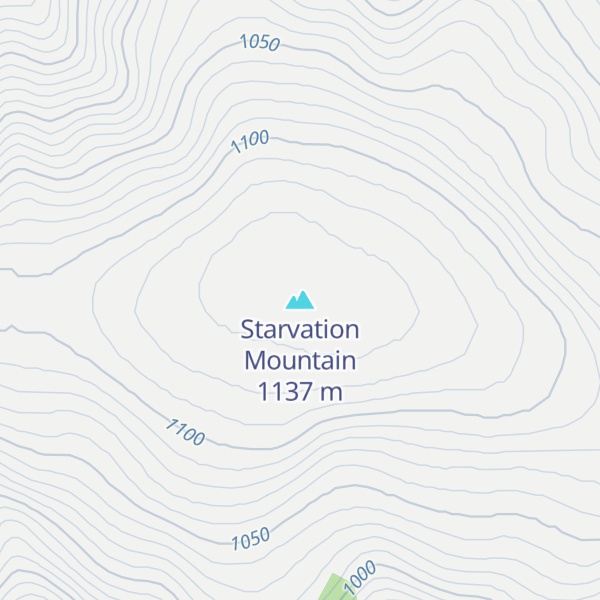 Map of Starvation Mountain