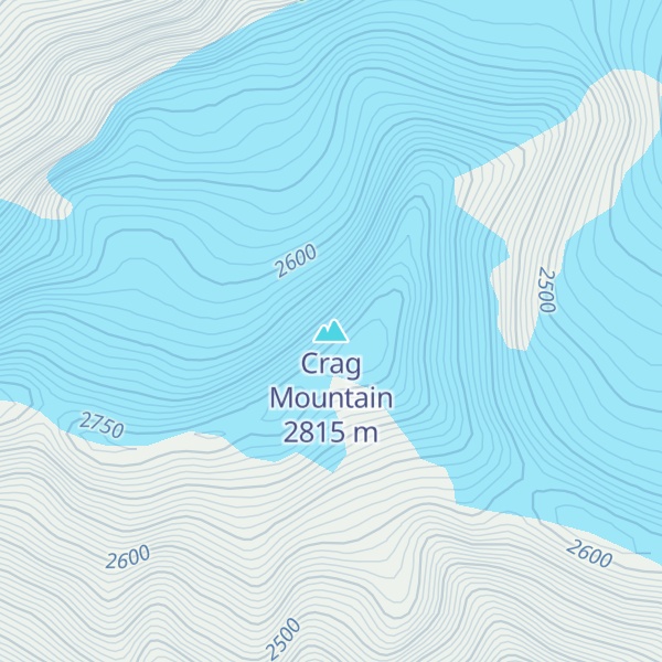 Map of Crag Mountain