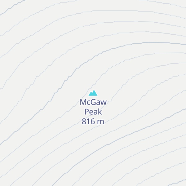 Map of McGaw Peak