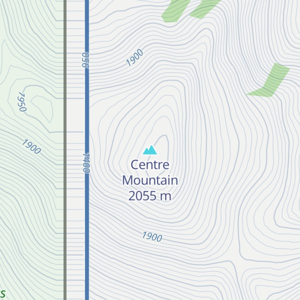 Map of Centre Mountain