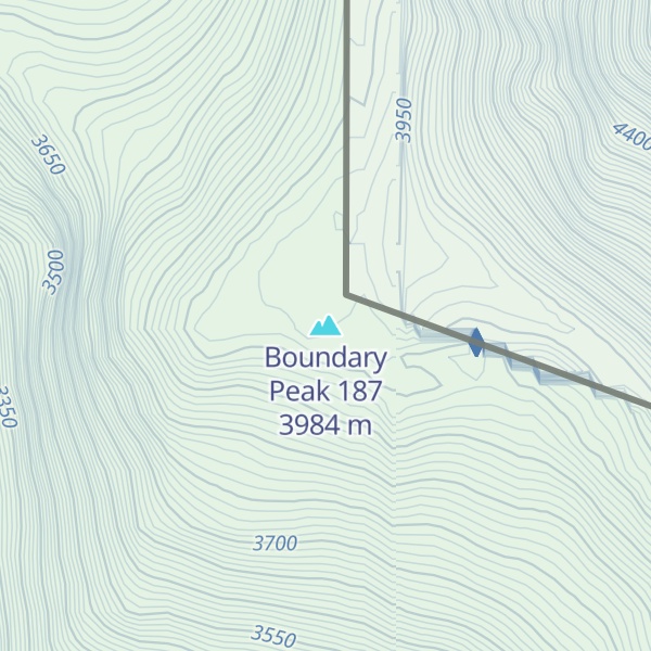 Map of Boundary Peak 187
