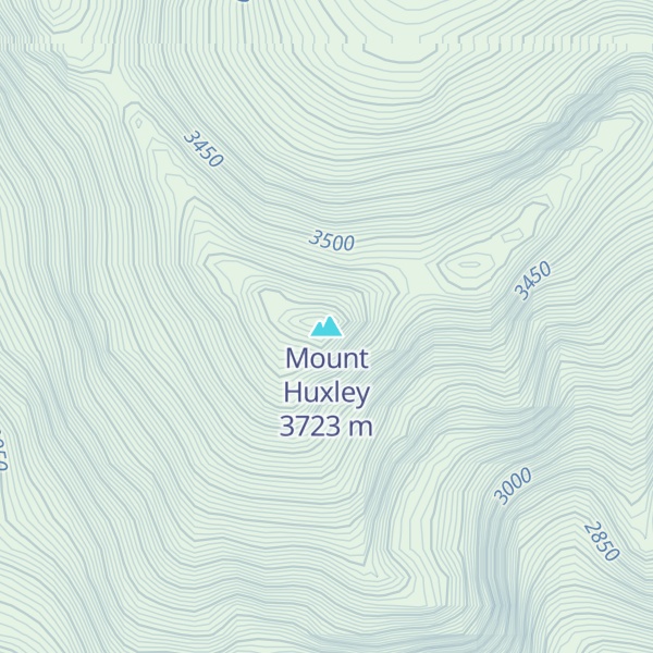 Map of Mount Huxley