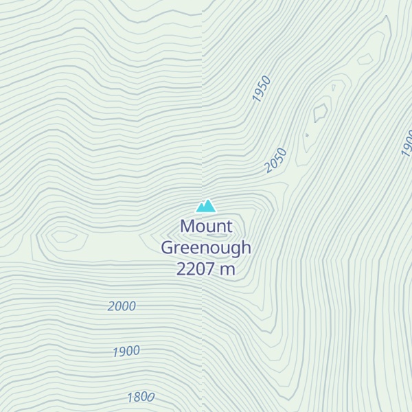 Map of Mount Greenough