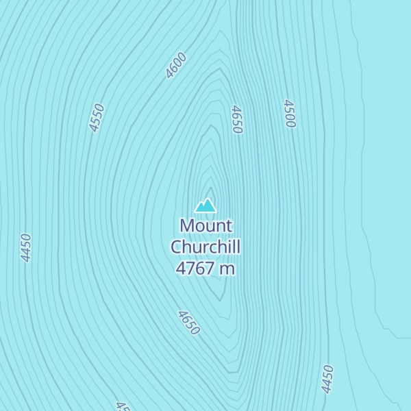 Map of Mount Churchill