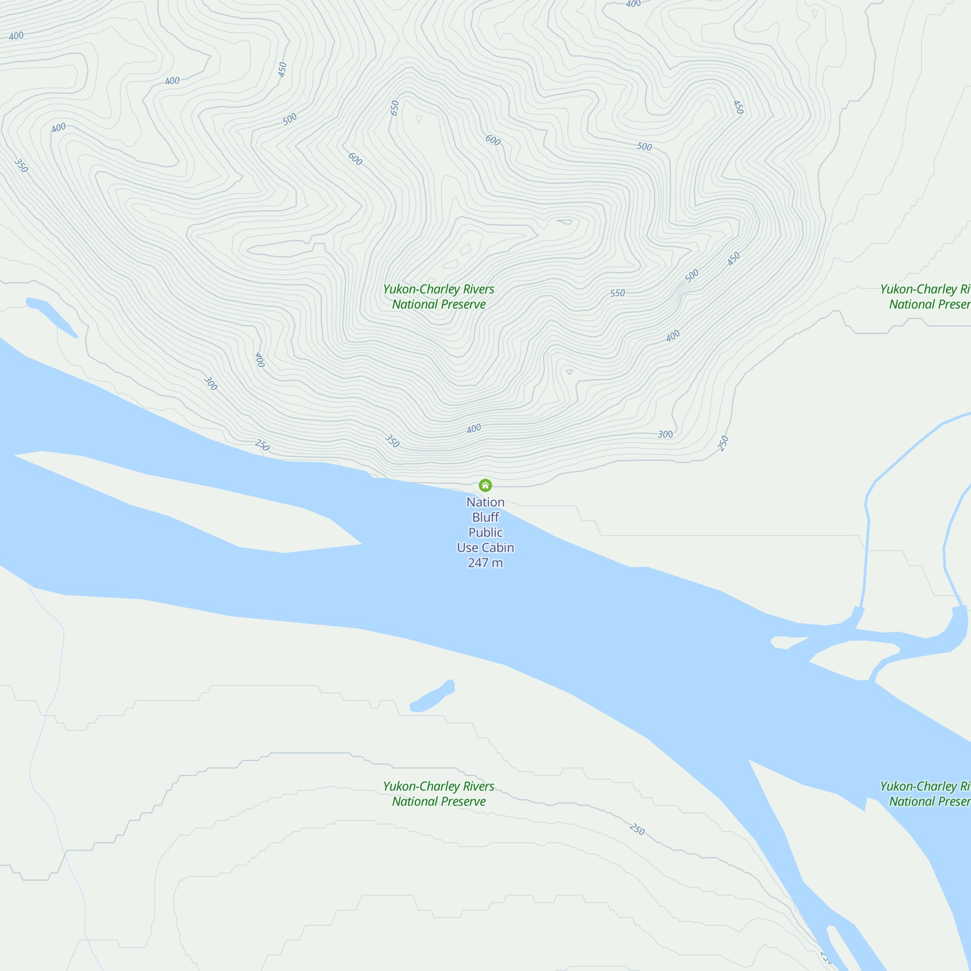 Nation Bluff Public Use Cabin map