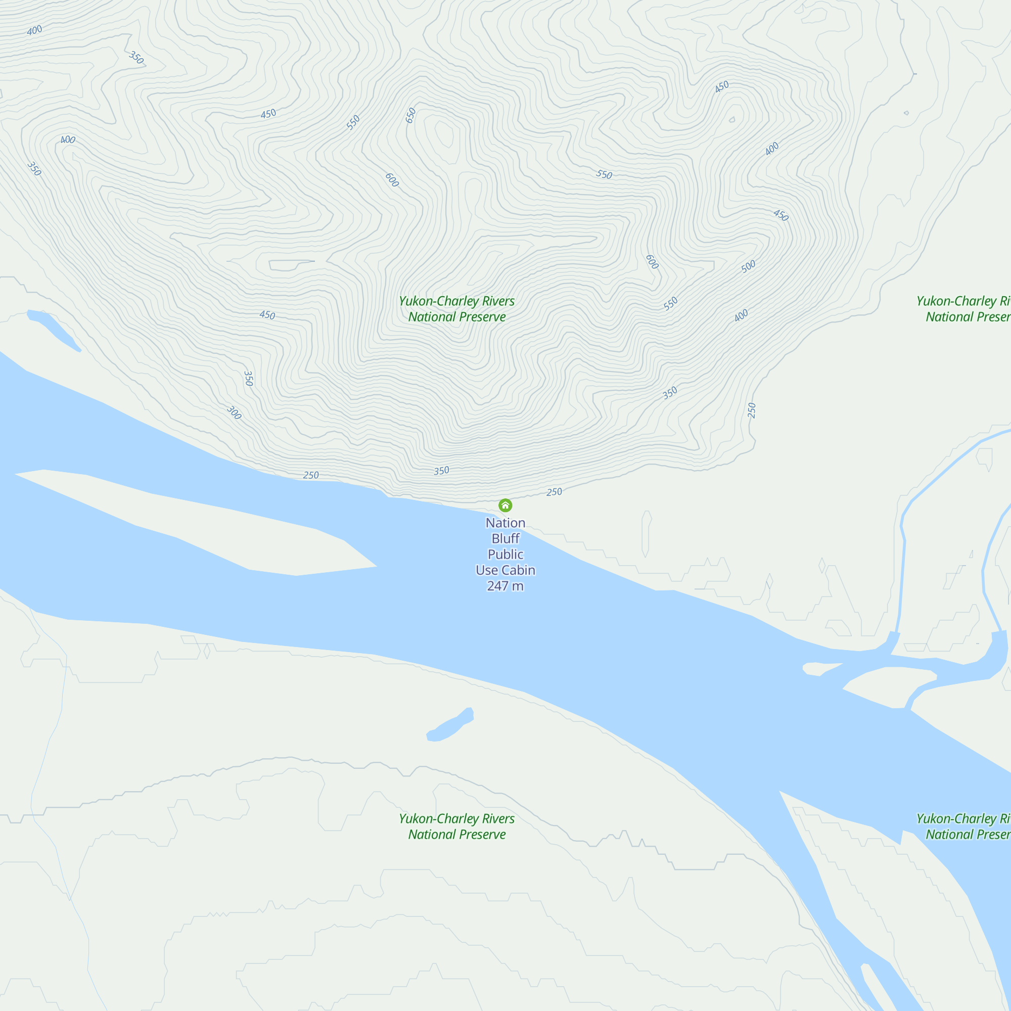 Nation Bluff Public Use Cabin map