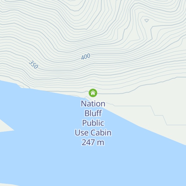 Map of Nation Bluff Public Use Cabin