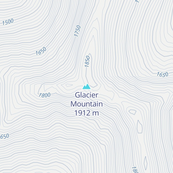 Map of Glacier Mountain