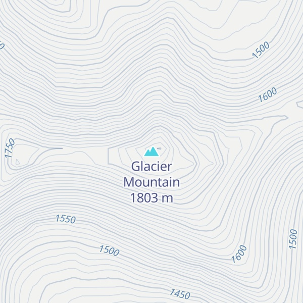Map of Glacier Mountain