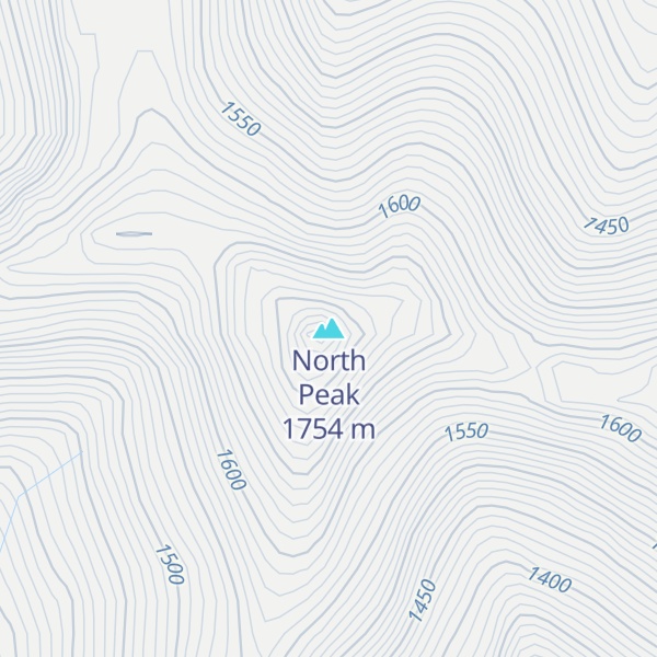 Map of North Peak