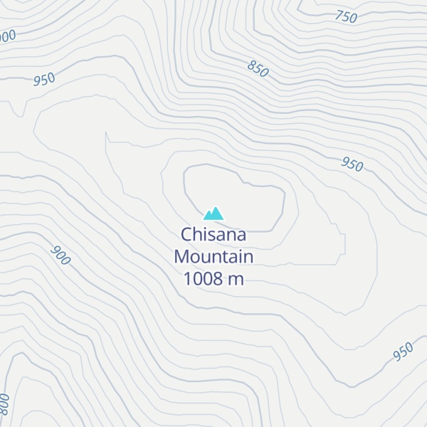 Map of Chisana Mountain