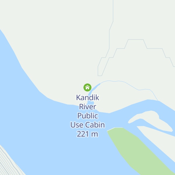 Map of Kandik River Public Use Cabin