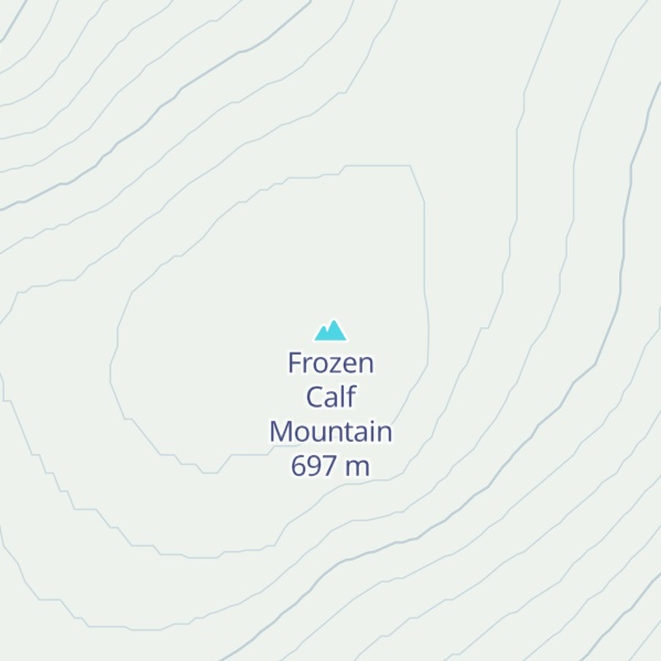 Map of Frozen Calf Mountain