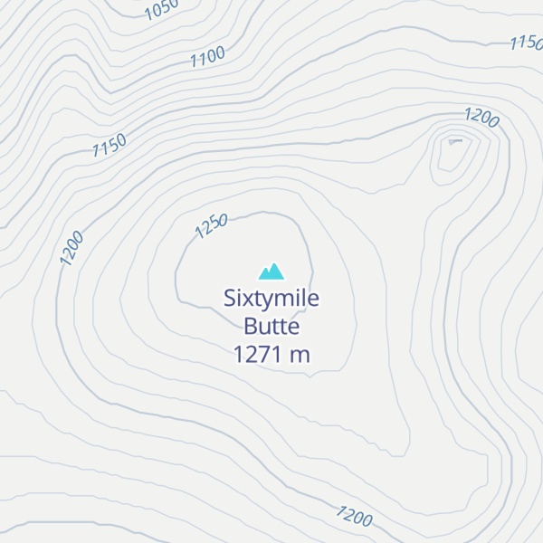 Map of Sixtymile Butte