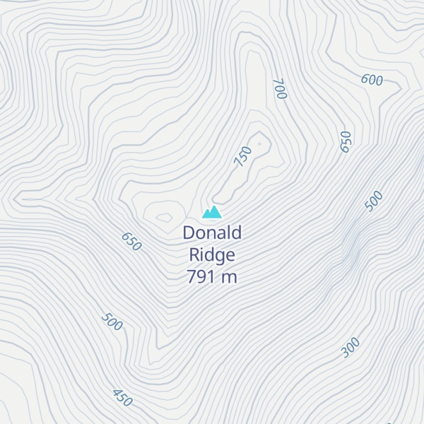 Map of Donald Ridge