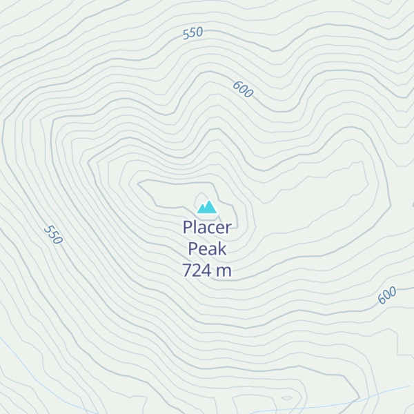 Map of Placer Peak