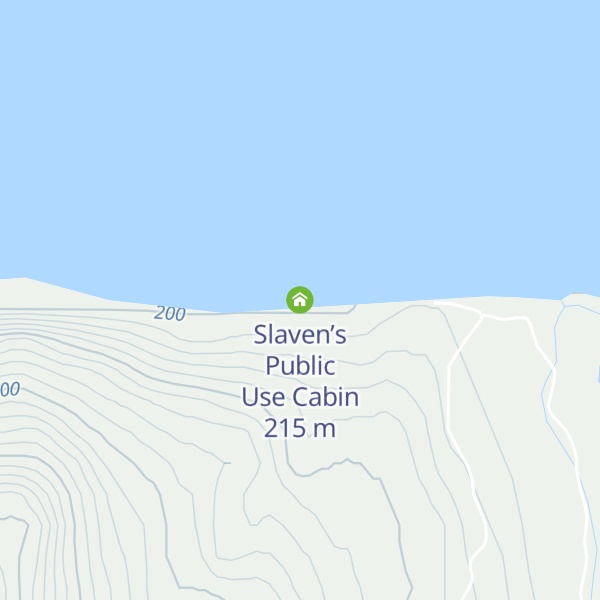 Map of Slaven’s Public Use Cabin