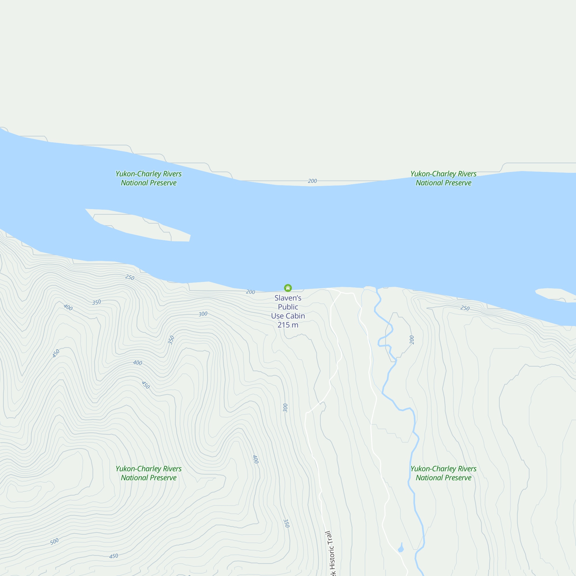 Slaven’s Public Use Cabin map
