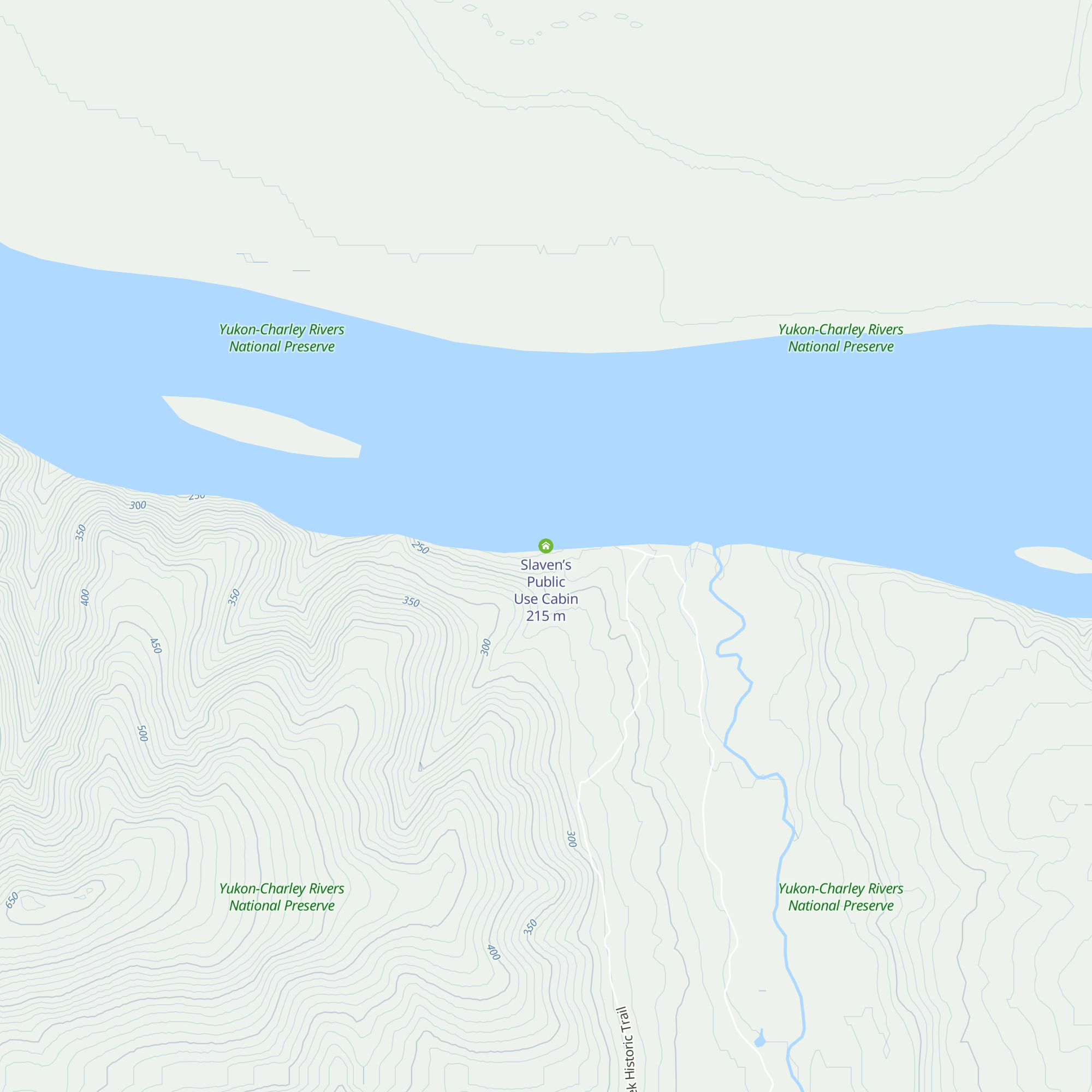 Slaven’s Public Use Cabin map
