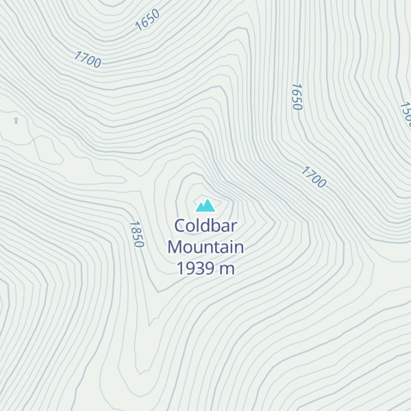 Map of Coldbar Mountain