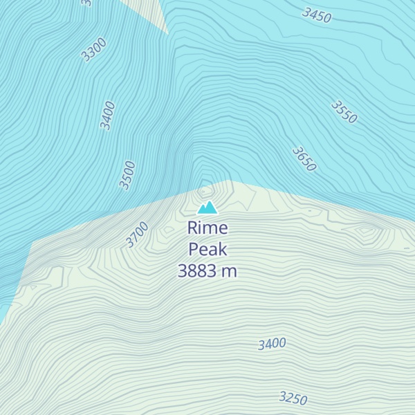 Map of Rime Peak
