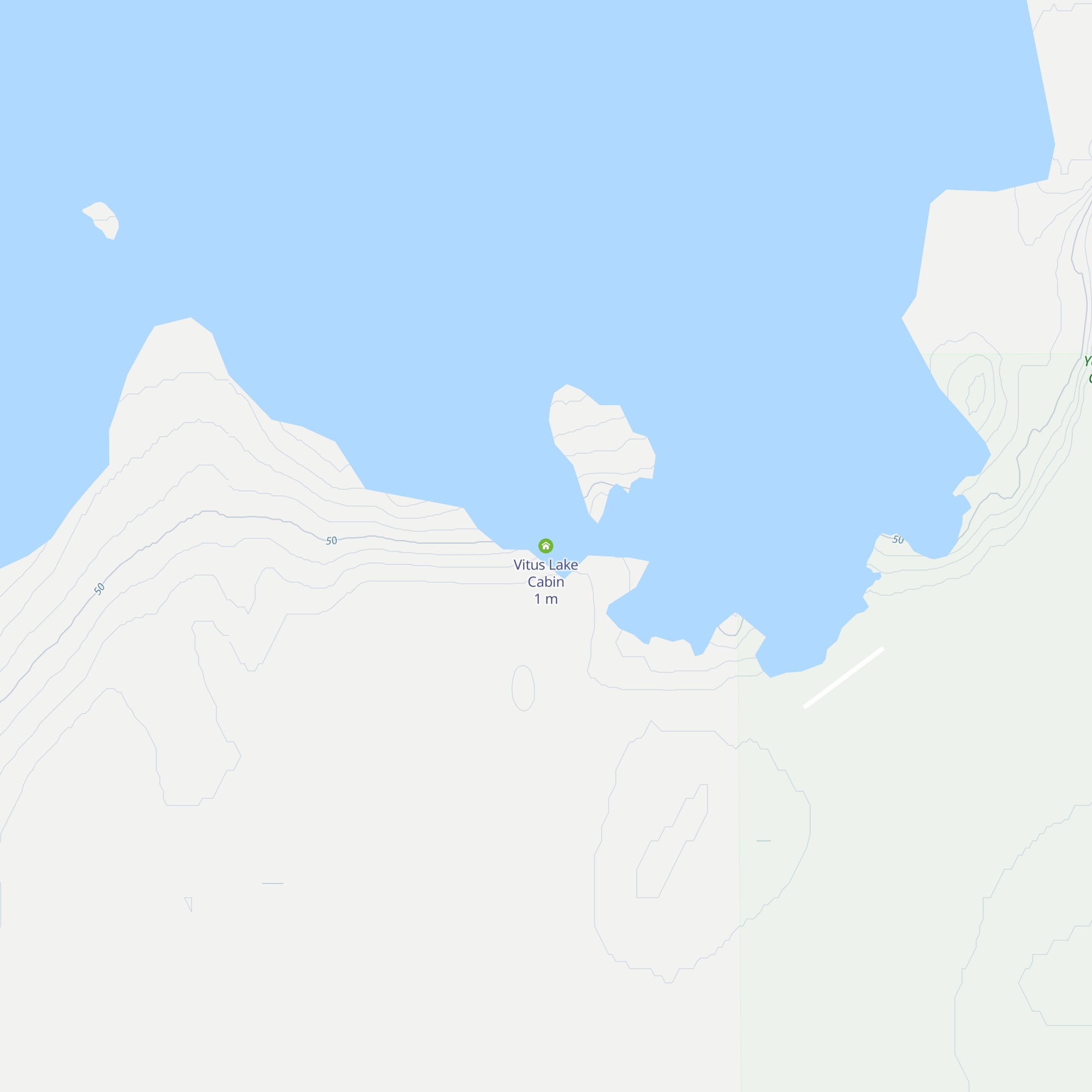 Vitus Lake Cabin map