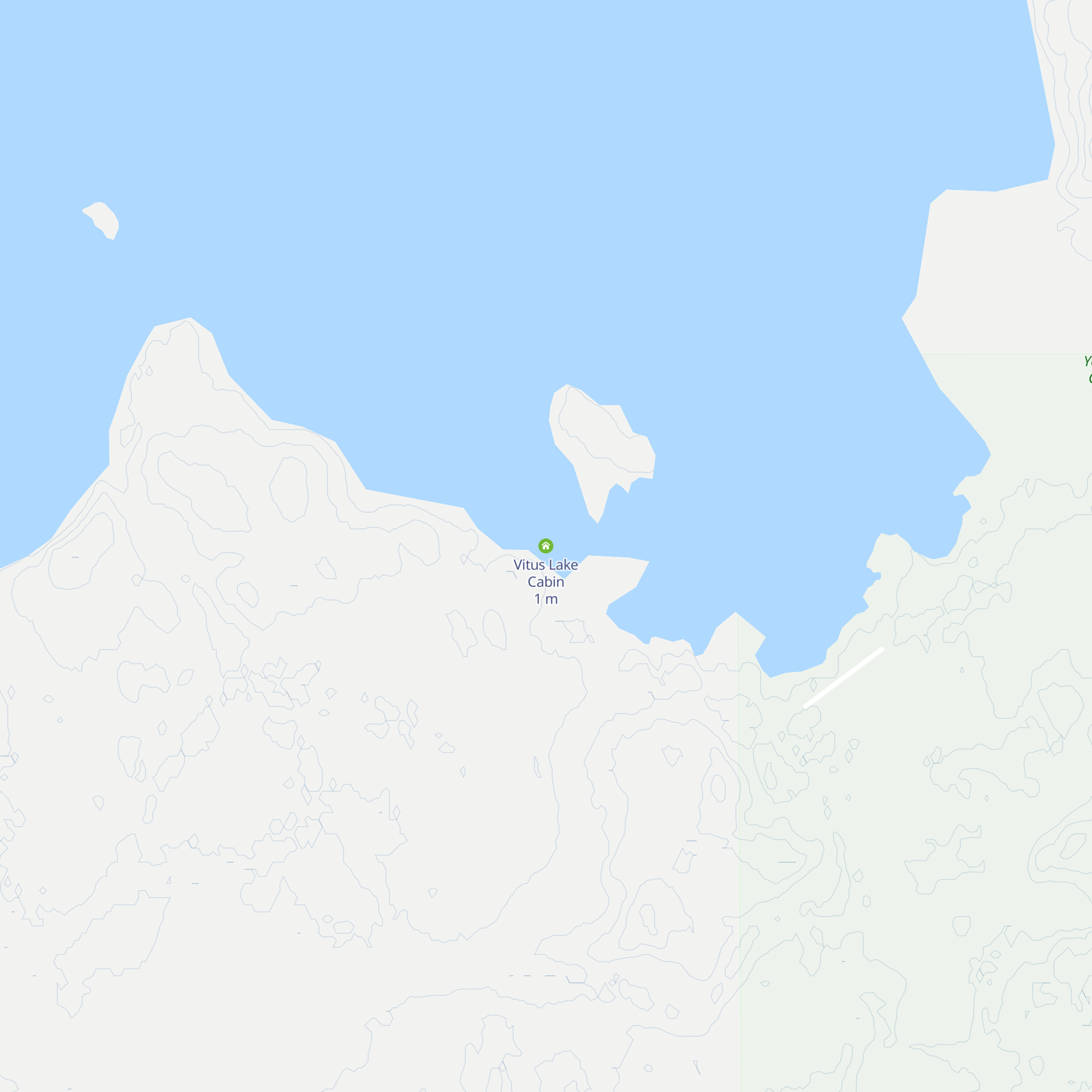 Vitus Lake Cabin map