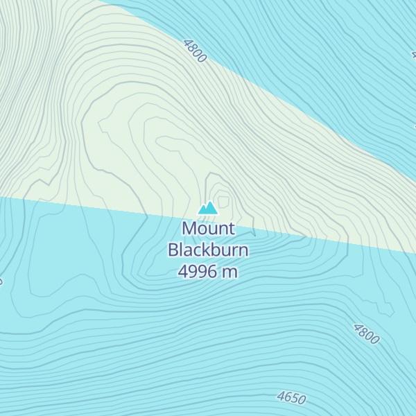Map of Mount Blackburn