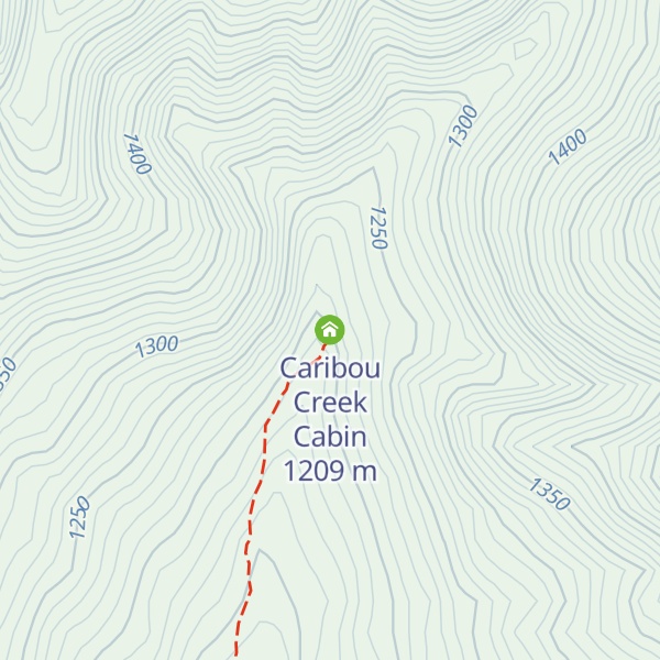 Map of Caribou Creek Cabin
