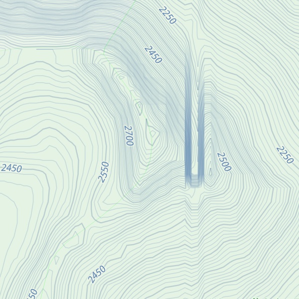 Map of Tanada Peak