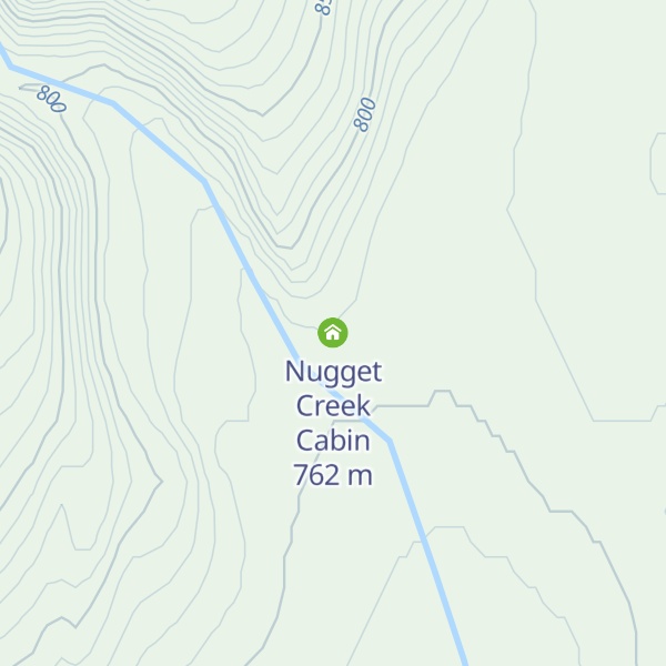 Map of Nugget Creek Cabin